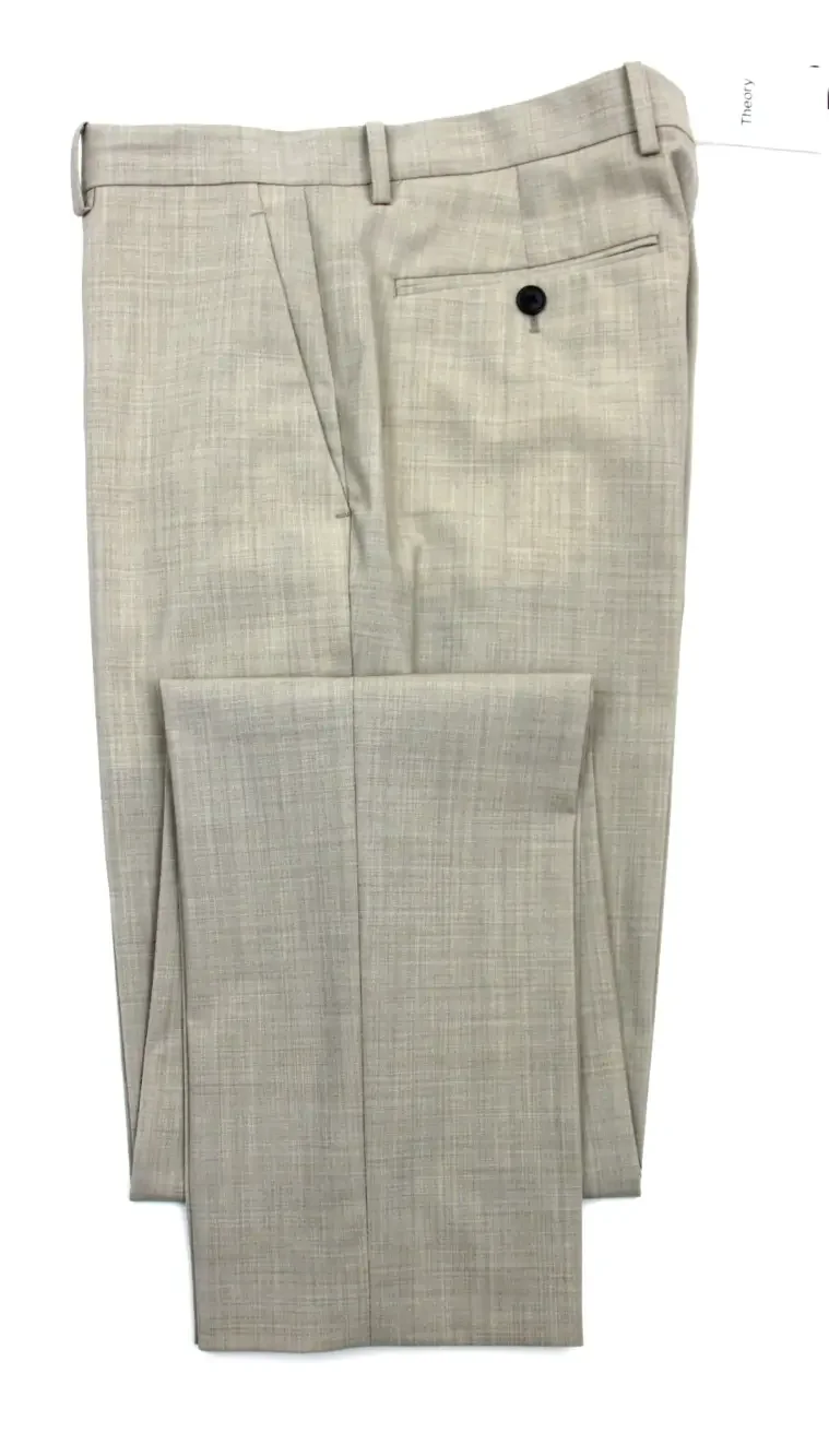 Theory Suit 38 R Mens Chambers Mayer Sand Beige Weave Slim Fit Wool New Tailor 2